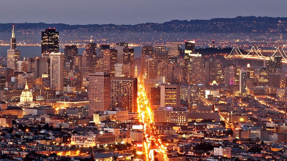 Market Street, as seen from Twin Peaks